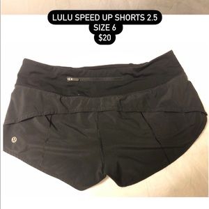 Lululemon speed up shorts 2.5